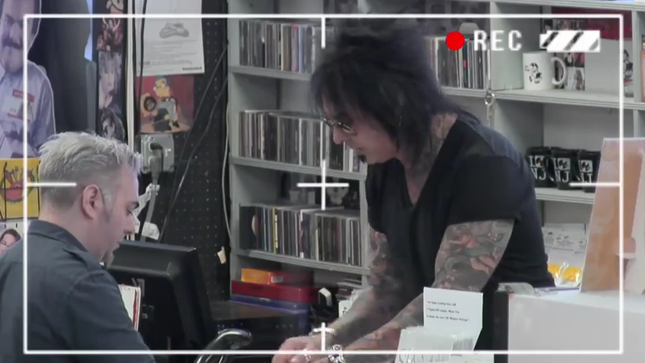 NIKKI SIXX - Video Highlights Of A Day On The Job At Vintage Vinyl Records Posted