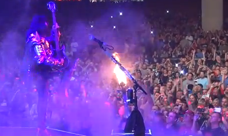 KISS - Gene Simmons' Fire Breathing Act Caught On Film In Atlanta; Video Streaming