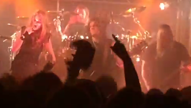 HUNTRESS Vocalist Jill Janus Performs Live With AMON AMARTH In Plymouth, UK; Fan-Filmed Video Posted