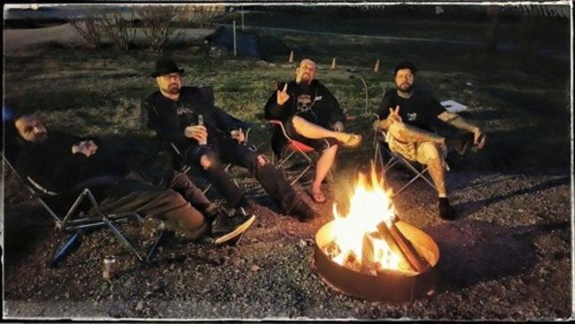 ADRENALINE MOB Pay Tribute To Drummer A.J. PERO - "We Will Cherish This Last Picture We All Took Together On Tour Forever"