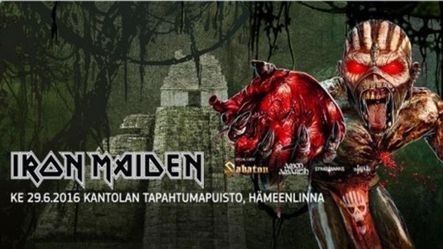 IRON MAIDEN - Lithuanian Authorities Ban Book Of Souls Tour Poster