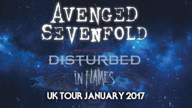 AVENGED SEVENFOLD Announce 2017 UK Tour With DISTURBED, IN FLAMES
