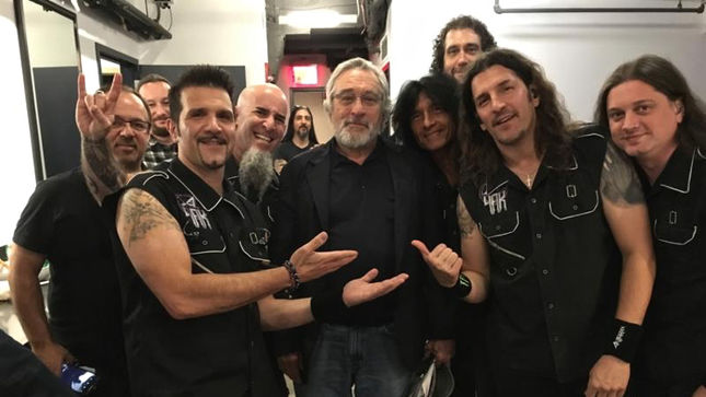 ANTHRAX Perform, Hang Out With ROBERT DE NIRO On Late Night With Seth Meyers; Video