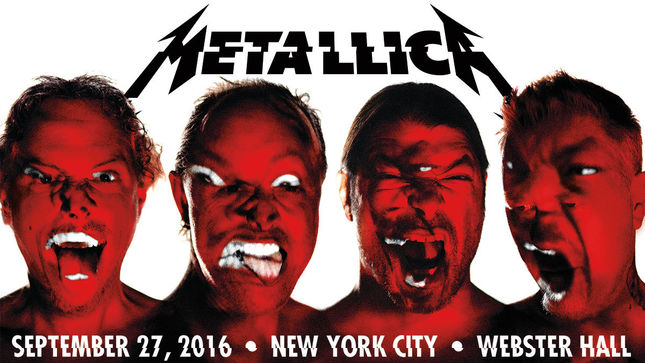 METALLICA Announce Intimate Webster Hall Show In New York
