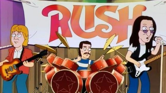 Animated RUSH Guests On Fox Comedy Family Guy