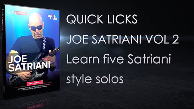 JOE SATRIANI Quick Licks Vol. 2 Available From LickLibrary; Video Trailer