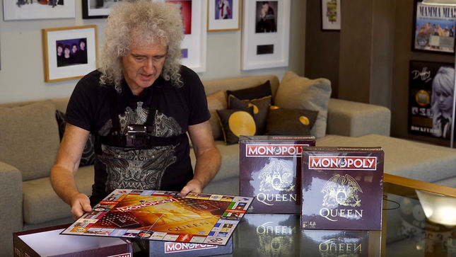 BRIAN MAY Unboxes QUEEN Monopoly Board Game; Video
