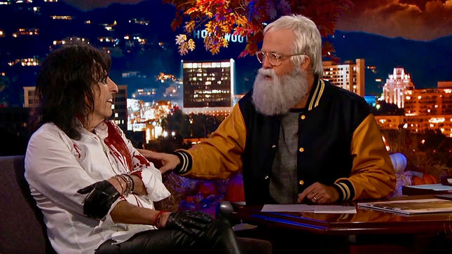 ALICE COOPER Guests On Jimmy Kimmel Live With Guest Host DAVE GROHL; Videos Include Frozen / METALLICA Mash-Up, Alice Performance With FOO FIGHTERS