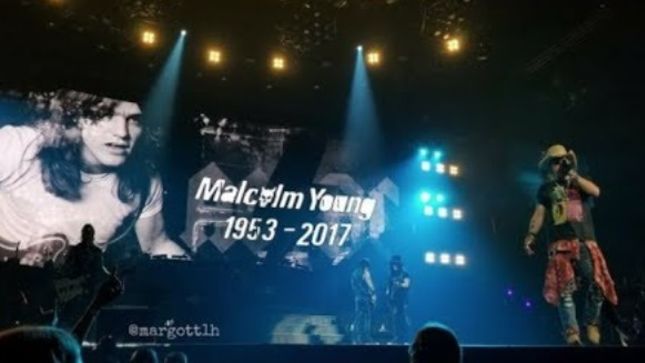 GUNS N' ROSES Pay Tribute To MALCOLM YOUNG At Sacramento Show (Video)