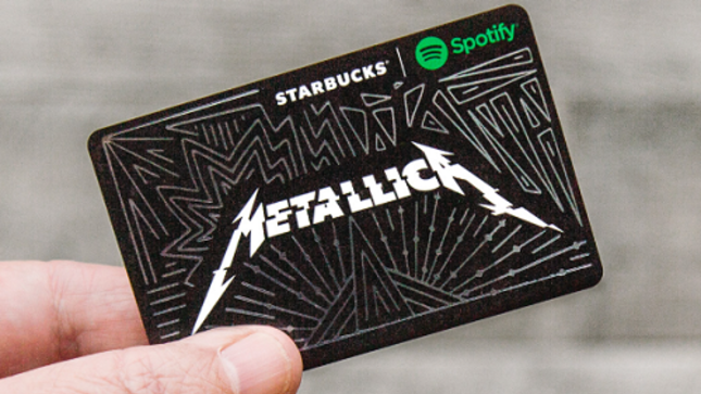 METALLICA Team Up With Starbucks, Spotify For Limited Edition Charitable Gift Card