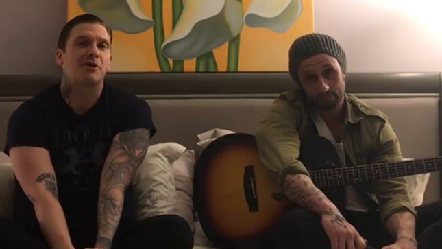 SHINEDOWN - Brent Smith, Eric Bass Perform "Second Chance" In Bed For Giving Tuesday; Video Available