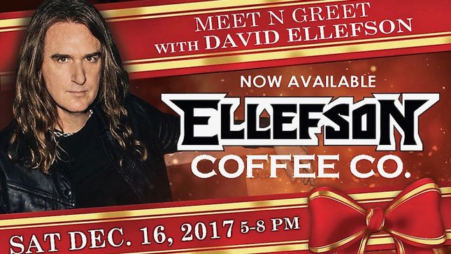 DAVID ELLEFSON's Ellefson Coffee Co. Celebrates New Retail Outlets With Holiday Event At Maverick Coffee In Scottsdale; Meet And Greet With Ellefson, Acoustic Performances By DOLL SKIN And CO-OP