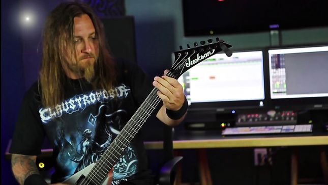 CLAUSTROFOBIA Guitarist MARCUS D'ANGELO Performs "Blasphemous Corruption" For EMGtv's The Green Room Series; Video