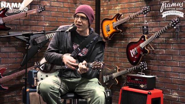 DEVIN TOWNSEND Unveils Finished Version Of Signature Stormbender Framus Guitar At NAMM 2018 (Video)