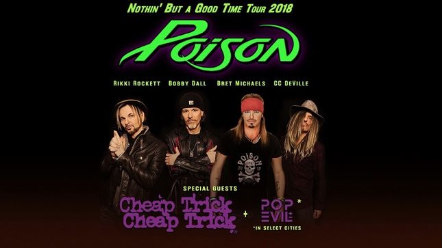  POISON, CHEAP TRICK And POP EVIL Join Forces For North American Summer Tour; Video Trailer Streaming