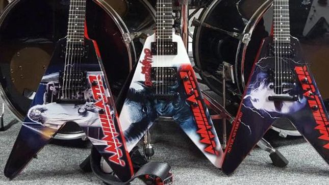 ANNIHILATOR Frontman JEFF WATERS Selling One-Of-A-Kind Album Artwork Tour Guitars