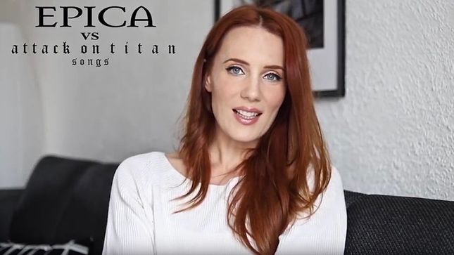 EPICA Singer SIMONE SIMONS On Epica Vs. Attack On Titan EP - "We Love It Very Much"; Video