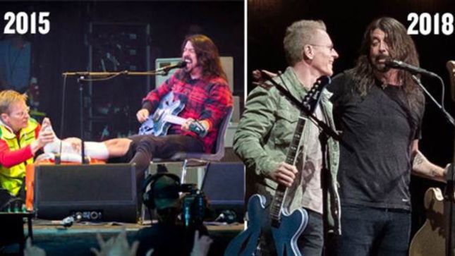 DAVE GROHL Pranks Audience With Stage Fall At FOO FIGHTERS Gothenburg Show, Dedicates "Hero" To Doctor Johan Sampson (Video)