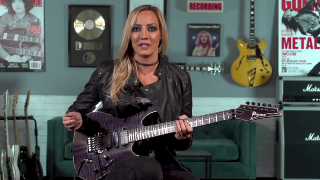 ALICE COOPER Guitarist NITA STRAUSS Offers Sweep Picking Excercises; Video