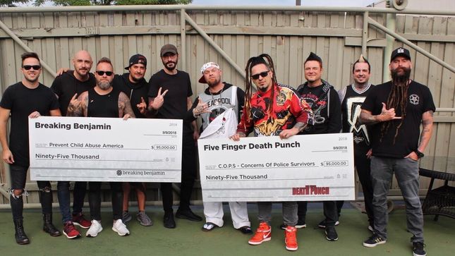 FIVE FINGER DEATH PUNCH And BREAKING BENJAMIN Donate $190,000 From Successful Summer Tour To Charity