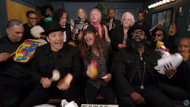 AEROSMITH Sings “Walk This Way” With Classroom Instruments On The Tonight Show With Jimmy Fallon