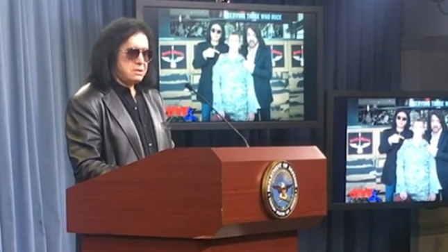 KISS - GENE SIMMONS Delivers Emotional Speech At The Pentagon; Video Available
