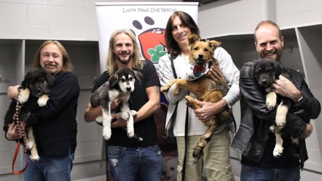 JUDAS PRIEST Members Visit Rescue Dogs In Regina