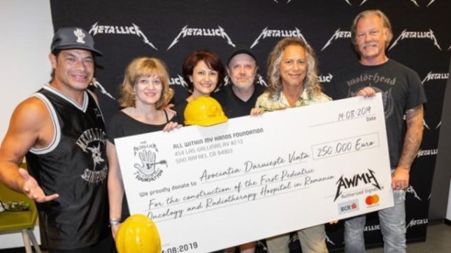 METALLICA Donates €250,000 To Romania's First Pediatric Oncology Hospital; Fan-Fiilmed Video From Bucharest Show Posted