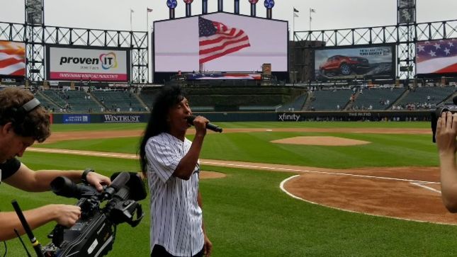 ANTHRAX Frontman JOEY BELLADONNA Sings "The Star-Spangled Banner" At Chicago White Sox Game; Video Available