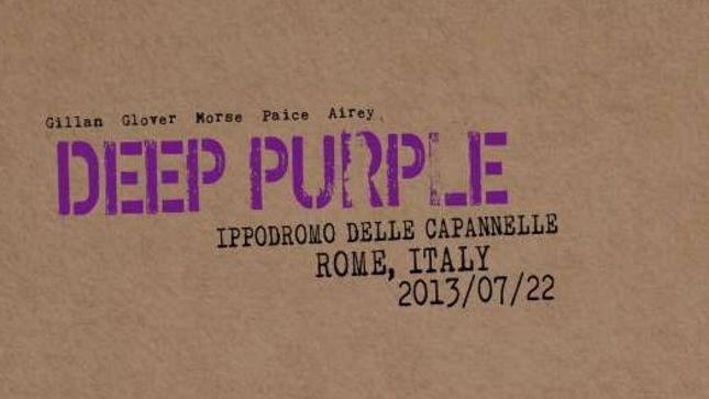 DEEP PURPLE - Live In Rome 2013 Album Due In December; Details Revealed