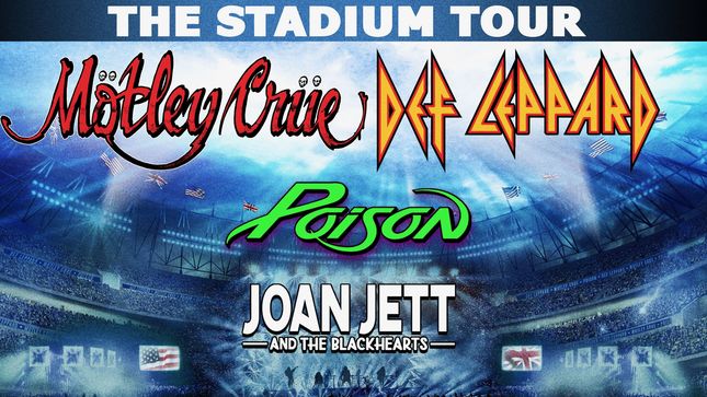 MÖTLEY CRÜE And DEF LEPPARD Announce The Stadium Tour 2020 With POISON, JOAN JETT & THE BLACKHEARTS; Video Trailer
