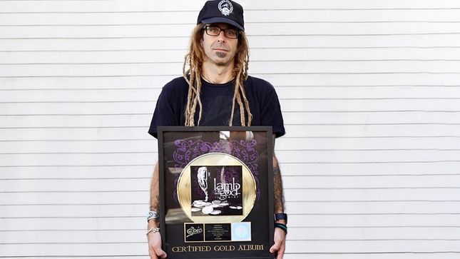 LAMB OF GOD Launch Campaign To Raise Funds For Libby's Legacy Breast Cancer Foundation; RANDY BLYTHE's Sacrament Gold Record Plaque, Handwritten Lyrics Up For Grabs