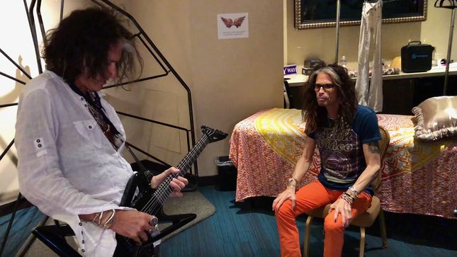 AEROSMITH - Backstage With STEVEN TYLER And JOE PERRY At Deuces Are Wild Las Vegas Residency; Video