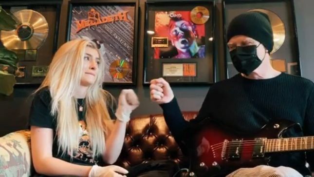 MEGADETH Frontman DAVE MUSTAINE And Daughter ELECTRA Cover THE BEATLES Classic "Come Together" (Video)