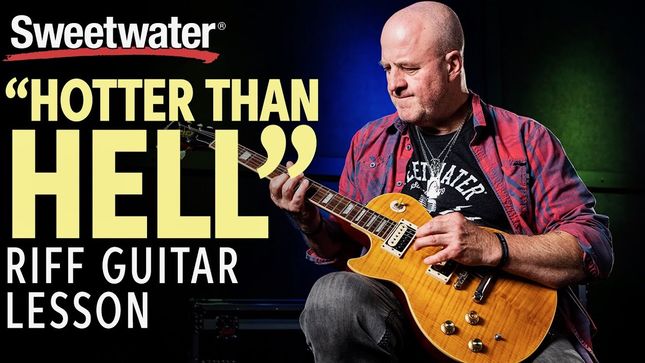 KISS - "Hotter Than Hell" Guitar Lesson With Former GRIM REAPER Guitarist NICK BOWCOTT; Video
