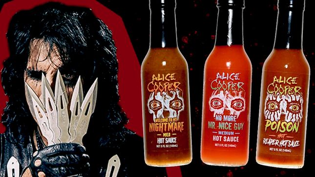 ALICE COOPER Launches New Line Of Hot Sauce; Available In Three Shocking Flavors