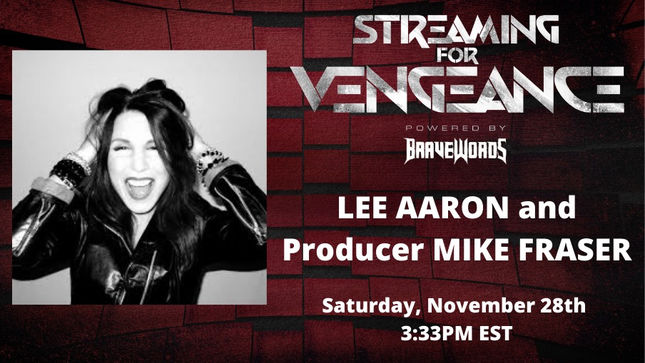 TODAY! Streaming For Vengeance Goes In The Studio With LEE AARON, AC/DC Engineer MIKE FRASER