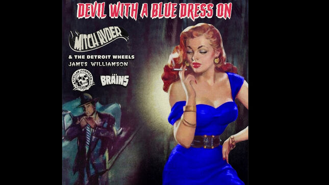 devil with a blue dress on