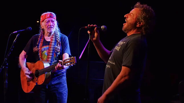 SAMMY HAGAR Joins Country Legend WILLIE NELSON For A Performance Of "On The Road Again"; Video