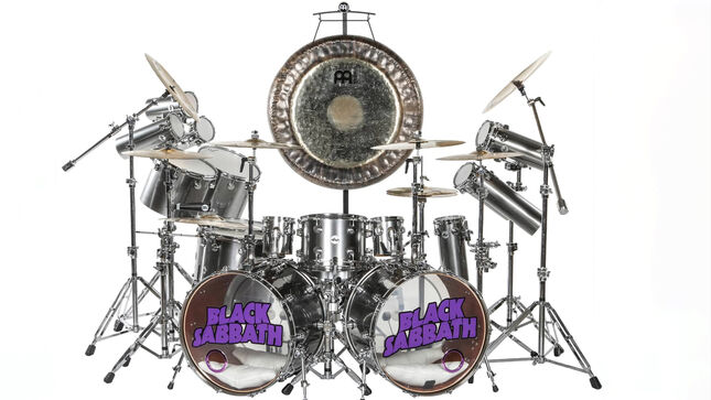 BLACK SABBATH - Stage-Used Collector Series Maple Mahogany Drum Set Up For Auction