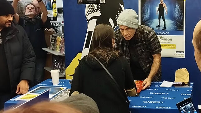 IRON MAIDEN's BRUCE DICKINSON Takes Part In The Mandrake Project Signing Session In Paris; Video, Photos