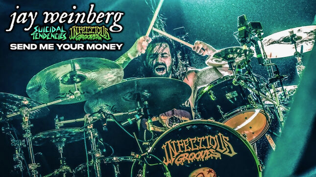 Former SLIPKNOT Drummer JAY WEINBERG Performs SUICIDAL TENDENCIES' "Send Me Your Money" With INFECTIOUS GROOVES; Live Drum-Cam Video Posted