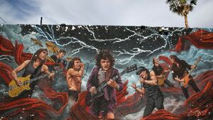 AC/DC Mural In Indio, CA Reportedly Damaged During Kendall Jenner Tequila Event