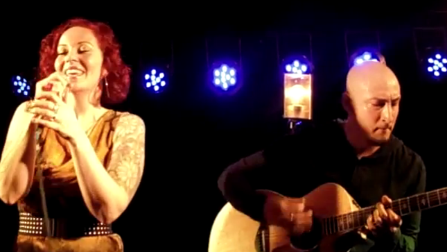 ANNEKE VAN GIERSBERGEN - Fan-Filmed Live Video From Exclusive Acoustic Show At The Rock Station Online