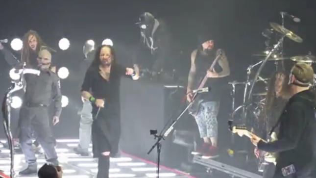 SLIPKNOT And KORN Perform BEASTIE BOYS Classic "Sabotage" Live In London; Fan-Filmed Video Posted