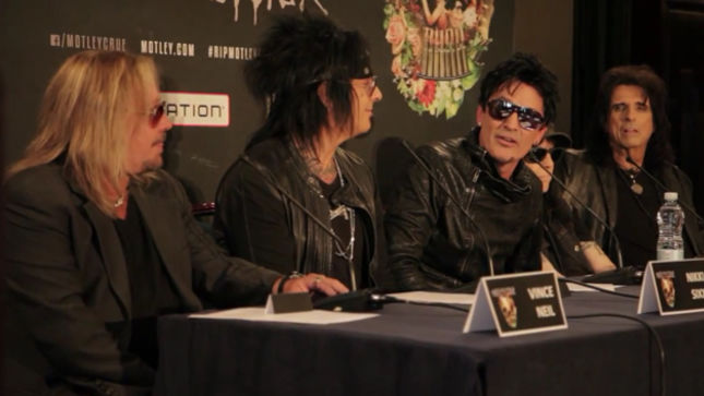 MÖTLEY CRÜE And ALICE COOPER - New London Press Conference Highlights Video Posted