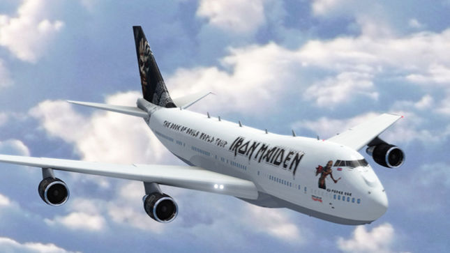 IRON MAIDEN And The Book Of Souls Go Jumbo On Massive 2016 World Tour; BRUCE DICKINSON To Captain / Pilot Boeing 747-400 To Play In Six Of Seven Continents Around The Globe