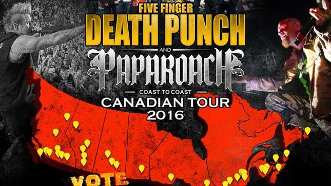 FIVE FINGER DEATH PUNCH And PAPA ROACH On Demand In Canada; Vote To See Bands In Your City