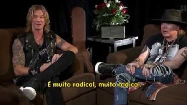 AXL ROSE And DUFF McKAGAN Discuss GUNS N' ROSES Reunion In New Video Interview - "If This Is A Joke I'm Going To Kill You"