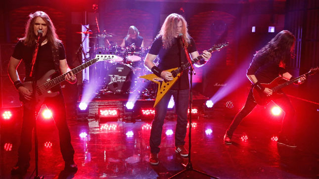 MEGADETH Perform “Dystopia”, “Tornado Of Souls” On Late Night With Seth Meyers; Video